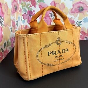 💯Authentic Prada Canapa Tote PM Sized🍀